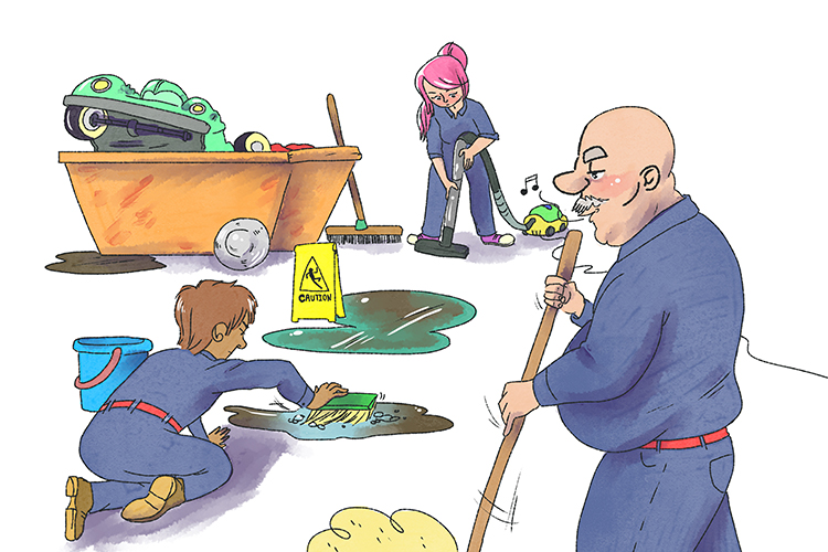 There then had to be a massive clean up operation – you have to be exccesively particular.